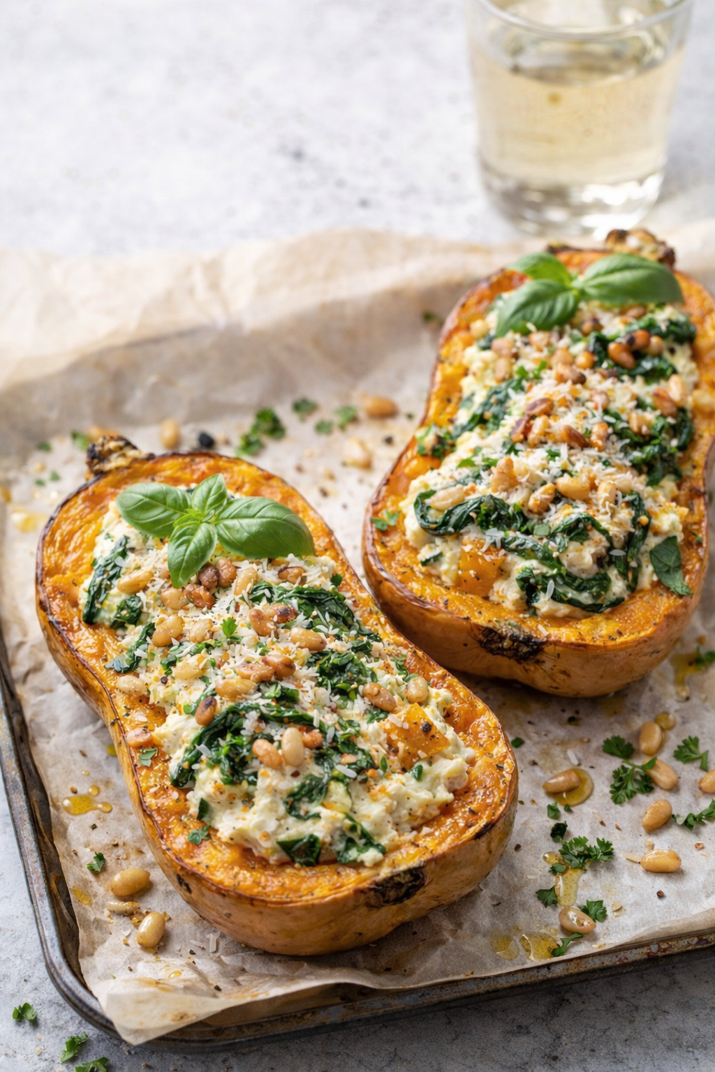 Őszi kedvencünk: sült sütőtök spenóttal és ricottával 🍂