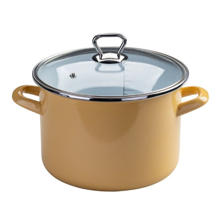 FM Főzőedény 22 cm zománcozott sárga Amaille