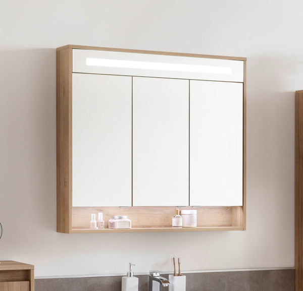 NATURA LED Tükrösszekrény 93 cm széles tölgy