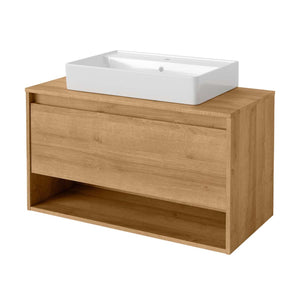 NATURA Mosdóalsószekrény 94 cm széles tölgy nyitott lappal