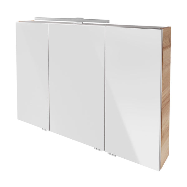 B.BRILLANT LED Tükrösszekrény 100 cm széles tölgy