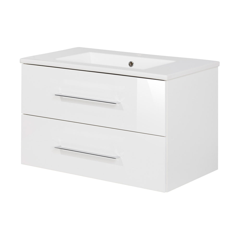 B.PERFEKT Mosdóalsószekrény és mosdó szett 80 cm széles fehér