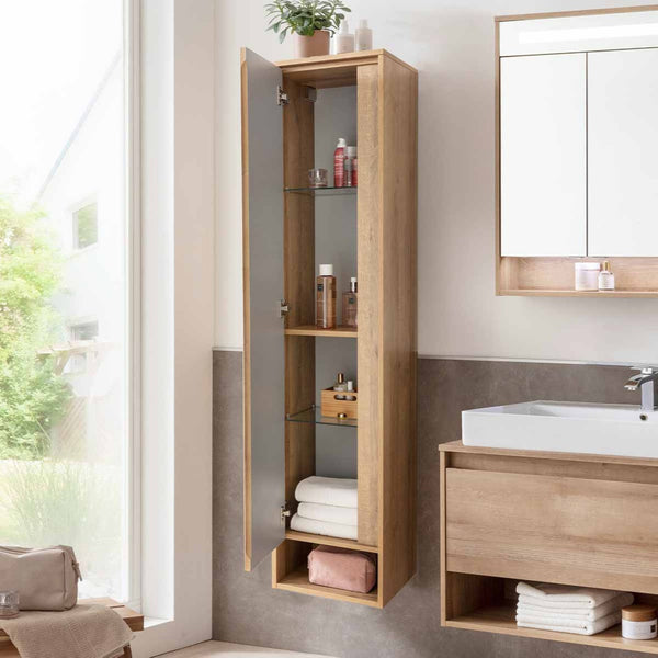 NATURA Magasszekrény 38 cm széles tölgy balos