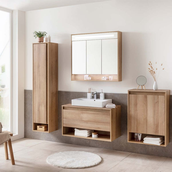 NATURA Magasszekrény 38 cm széles tölgy balos