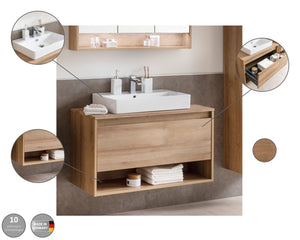 NATURA Mosdóalsószekrény 94 cm széles tölgy