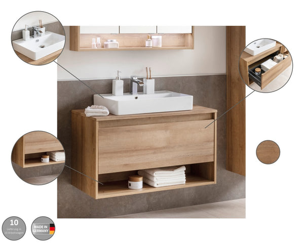 NATURA Mosdóalsószekrény 94 cm széles tölgy