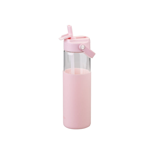 FM Üvegkulacs szilikonborítással 660 ml rózsaszín
