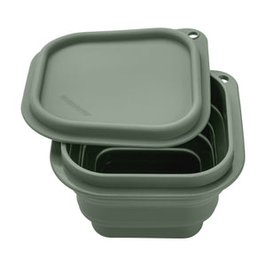 FM Snack/ételtároló doboz 13x13 cm összecsukható zöld Be The Move