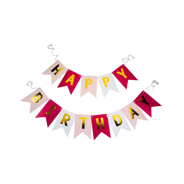 FM Papírgirland színes HAPPY BIRTHDAY