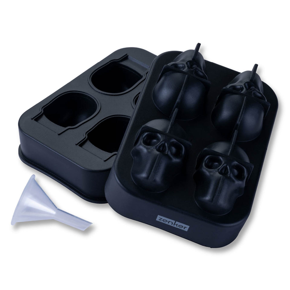 ZENKER Jégkockakészítő forma koponya szilikon Happy Halloween