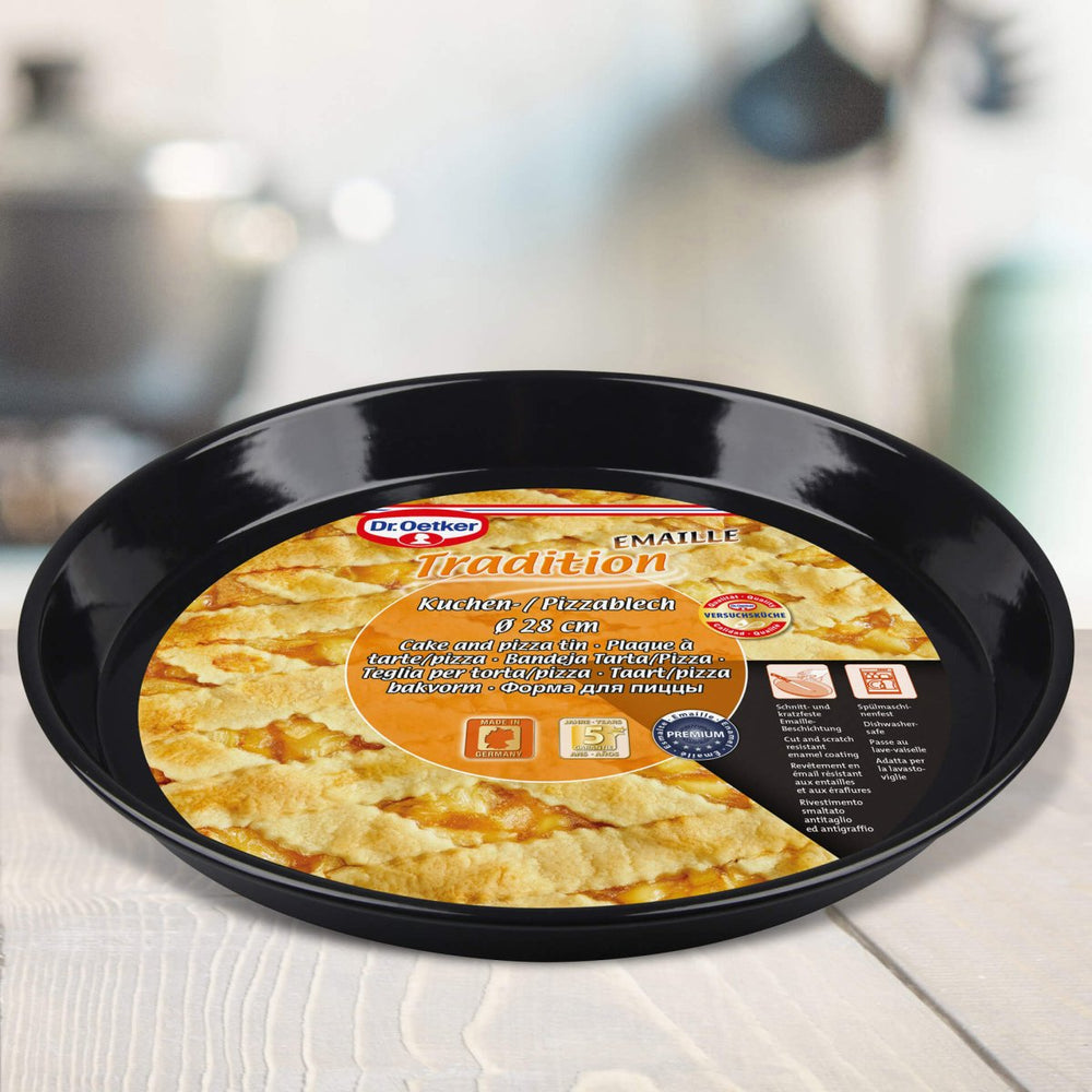 DR OETKER TRADITION Pizzalemez 28 cm zománcozott