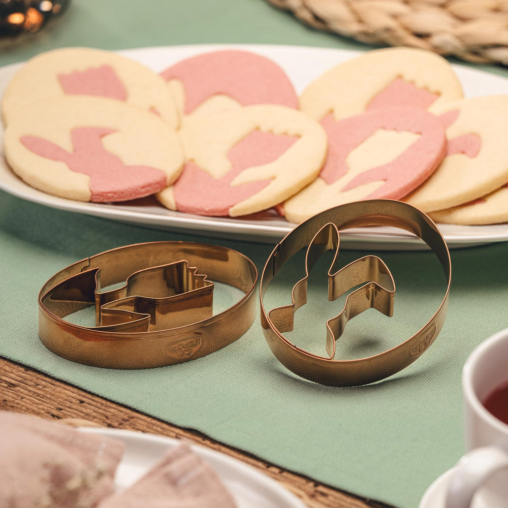 DR OETKER Süteménykiszúró tojásforma nyuszi&tulipán Vintage