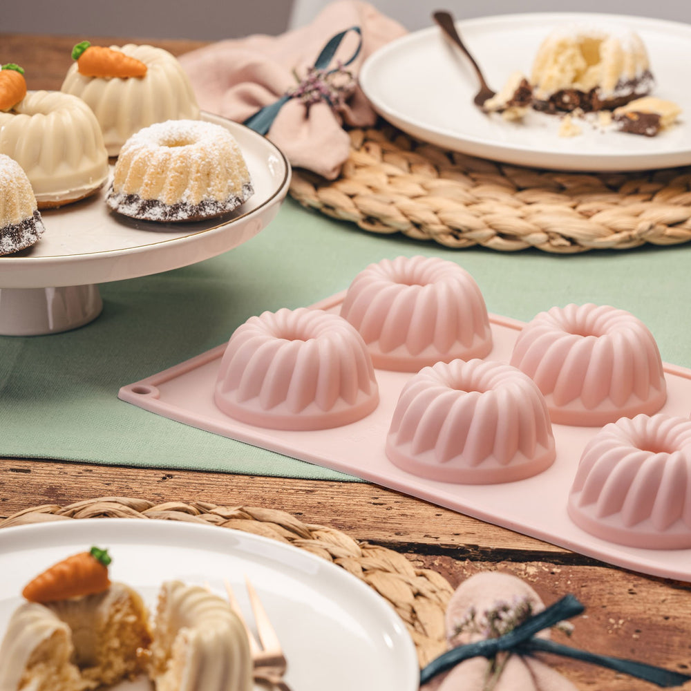 DR OETKER Mini kuglóforma 6 db-hoz szilikon Vintage