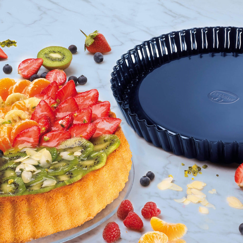 DR OERKER BACK LIEBE Gyümölcstortaforma zománcozott 28cm 