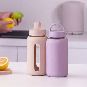FM Üvegkulacs szilikonborítással 600 ml bézs