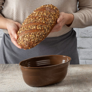 ZENKER Ovális kenyérsütőforma zománcozott "Dein Brot!"