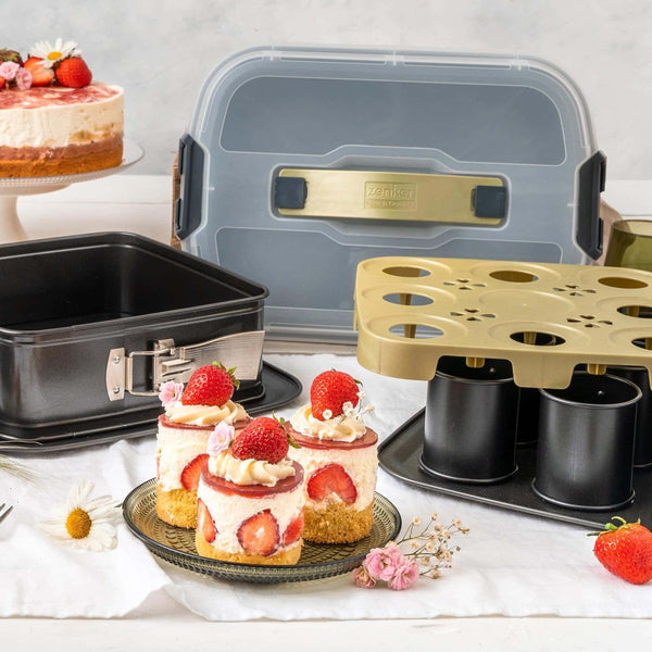 ZENKER Desszert sütőforma hordozó tetővel Bake,Click&Go