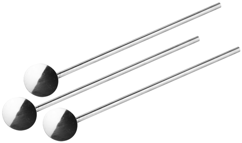 FM 3 db Fém szívószál kanállal