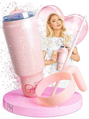 PARIS HILTON Duplafalú kulacs/tumbler 1 liter rózsaszín