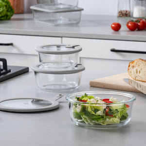 CHEFKOCH trifft Fackelmann Üveg ételtároló kerek 400 ml