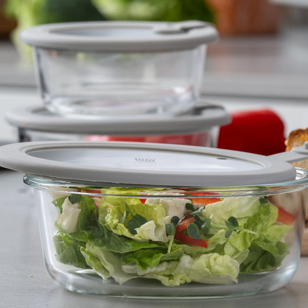 CHEFKOCH trifft Fackelmann Üveg ételtároló kerek 950 ml