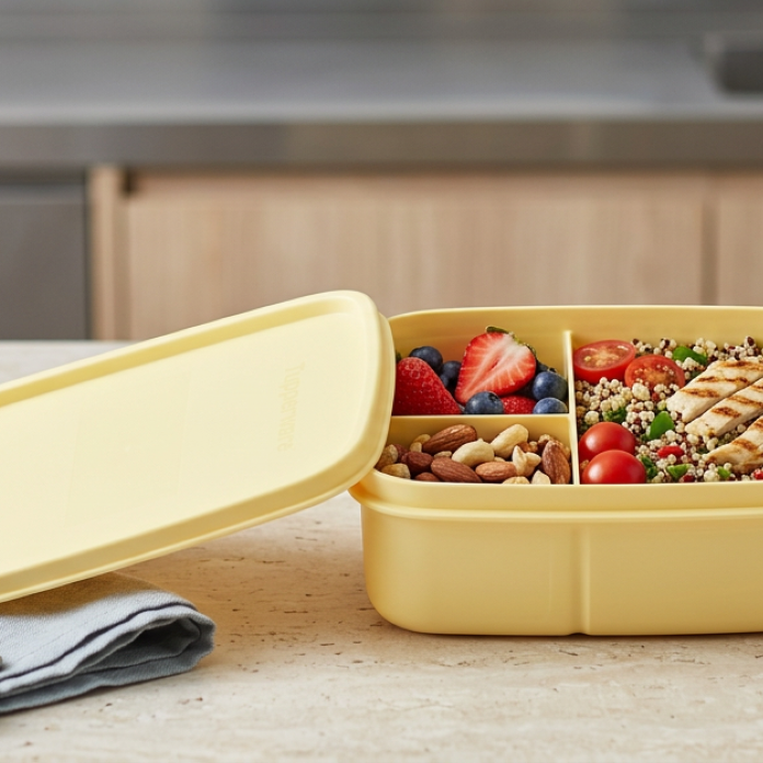TUPPERWARE Uzsonnásdoboz 500 ml vajsárga