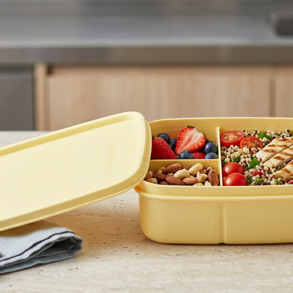 TUPPERWARE Uzsonnásdoboz 500 ml vajsárga