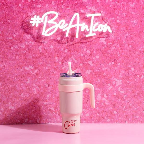 PARIS HILTON Duplafalú kulacs/tumbler 1 liter rózsaszín