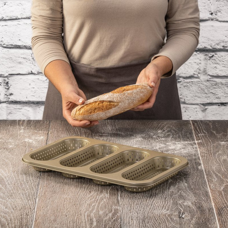 ZENKER Bagett sütőforma 4 db-hoz "Dein Brot"