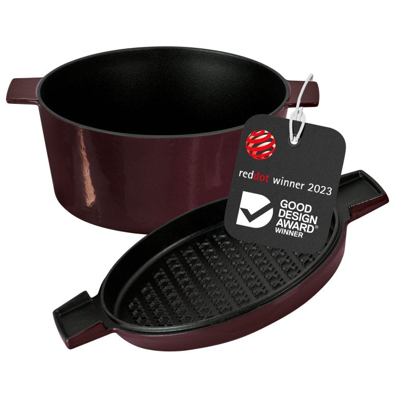 STANLEY ROGERS Öntöttvas sütőedény 28 cm 6,5 liter bordó