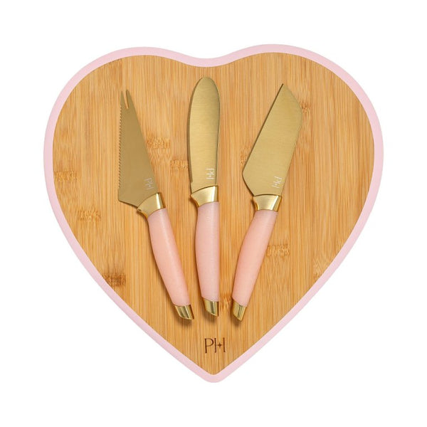 PARIS HILTON Sajtkés készlet vágódeszkával 4 részes 