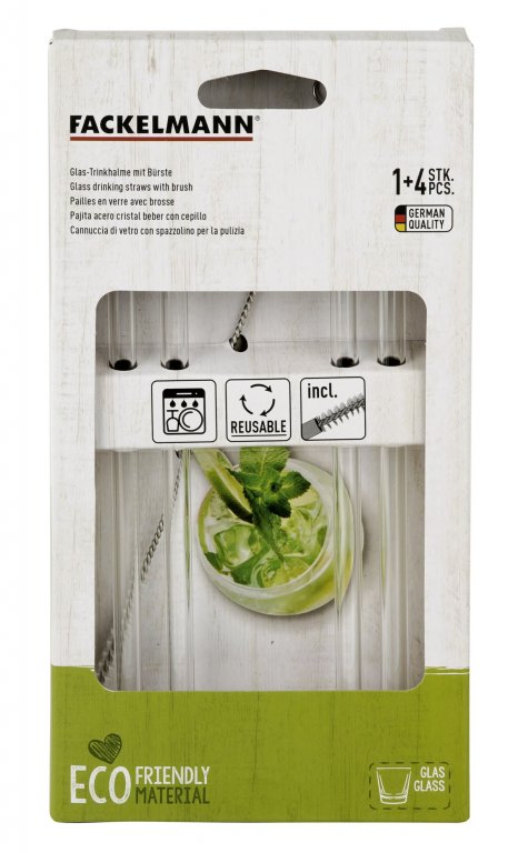 FM Eco Üveg szívószál 5 részes ECO Friendly