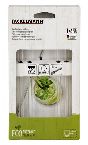 FM Eco Üveg szívószál 5 részes ECO Friendly