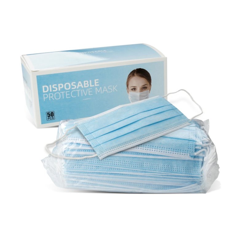 Orr - és szájmaszk, háromrétegű, 50 db-os kiszerelés