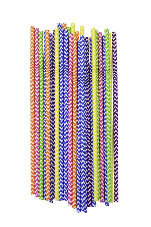 FM Papír hajlítható szívószál 24 cm 30 db