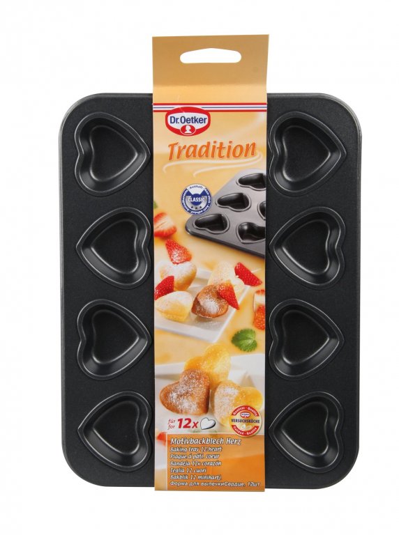 DR OETKER Tradition Mini szívek sütőforma 12 db-hoz