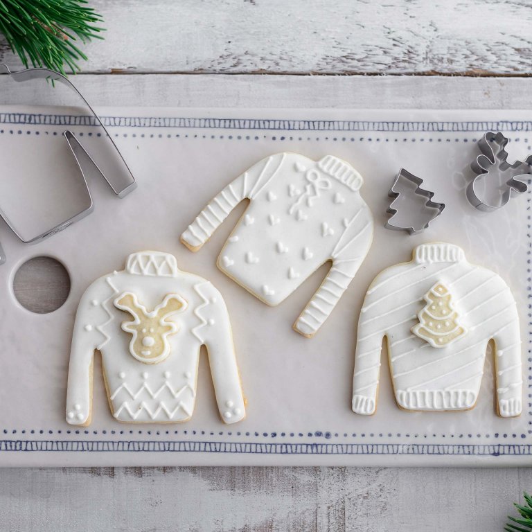 DR OETKER Süteménykiszúró Karácsonyi pulóver White Christmas
