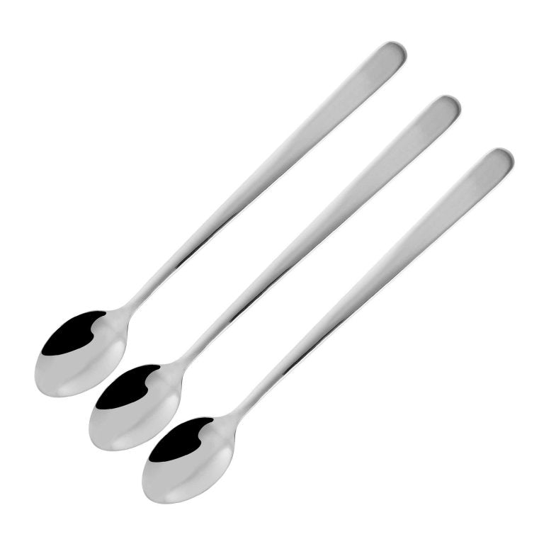 FM 3 db Hosszú nyelű kanál, INOX 19 cm