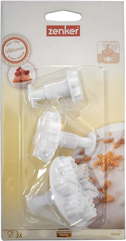 ZENKER 3 db-os Sütemény kiszúró hópihe forma