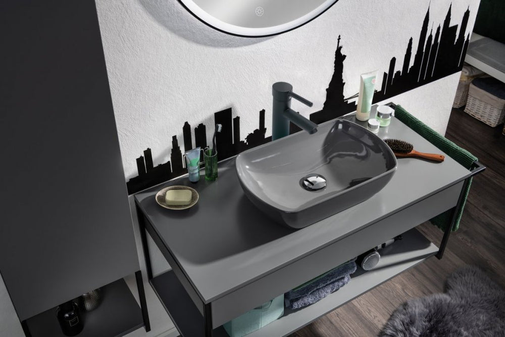 Kerámia mosdó 50 cm széles szürke