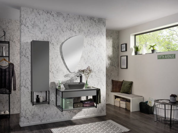 Kerámia mosdó 50 cm széles szürke