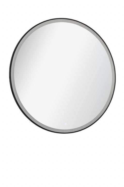 NEW YORK LED Tükör fekete kerettel 80 cm Ø