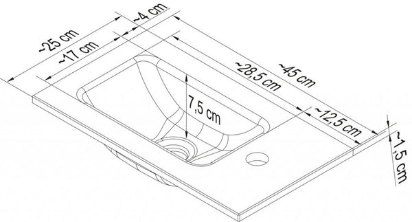 Üvegmosdó 45 cm széles 