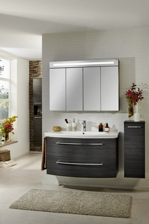 Tükrösszekrény 110 cm széles sötét tölgy