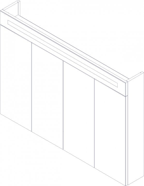 Tükrösszekrény 110 cm széles sötét tölgy