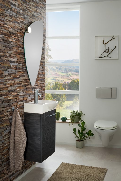 Kerámia mosdó 45 cm széles jobbos