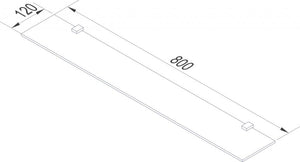 Üvegpolc 80 cm széles