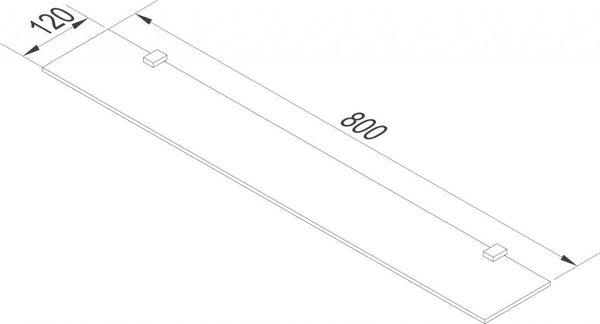 Üvegpolc 80 cm széles