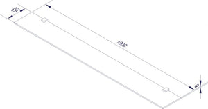 Üvegpolc 100 cm széles