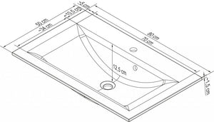 Üvegmosdó 80 cm széles mentazöld